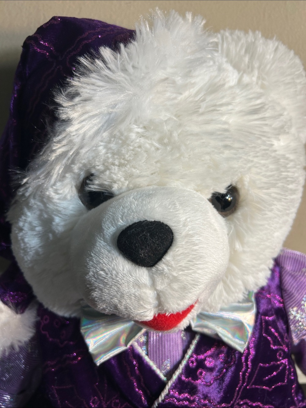 CHRISTMAS Snowflake Purple Outfit 20” LARGE TEDDY BEAR PLUSH - Picture 10 of 10